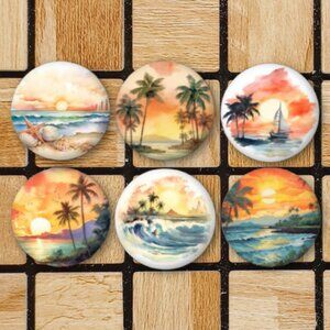 Hawaiian Hawaii Fridge Magnets Set Of 6 Metal Magnets For Home Office Kitchen